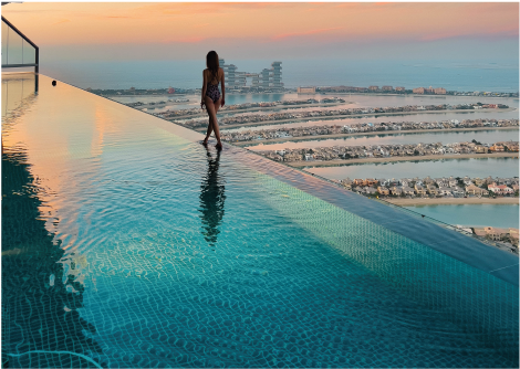 Swimming Pool Overlook on Palm Jumeirah