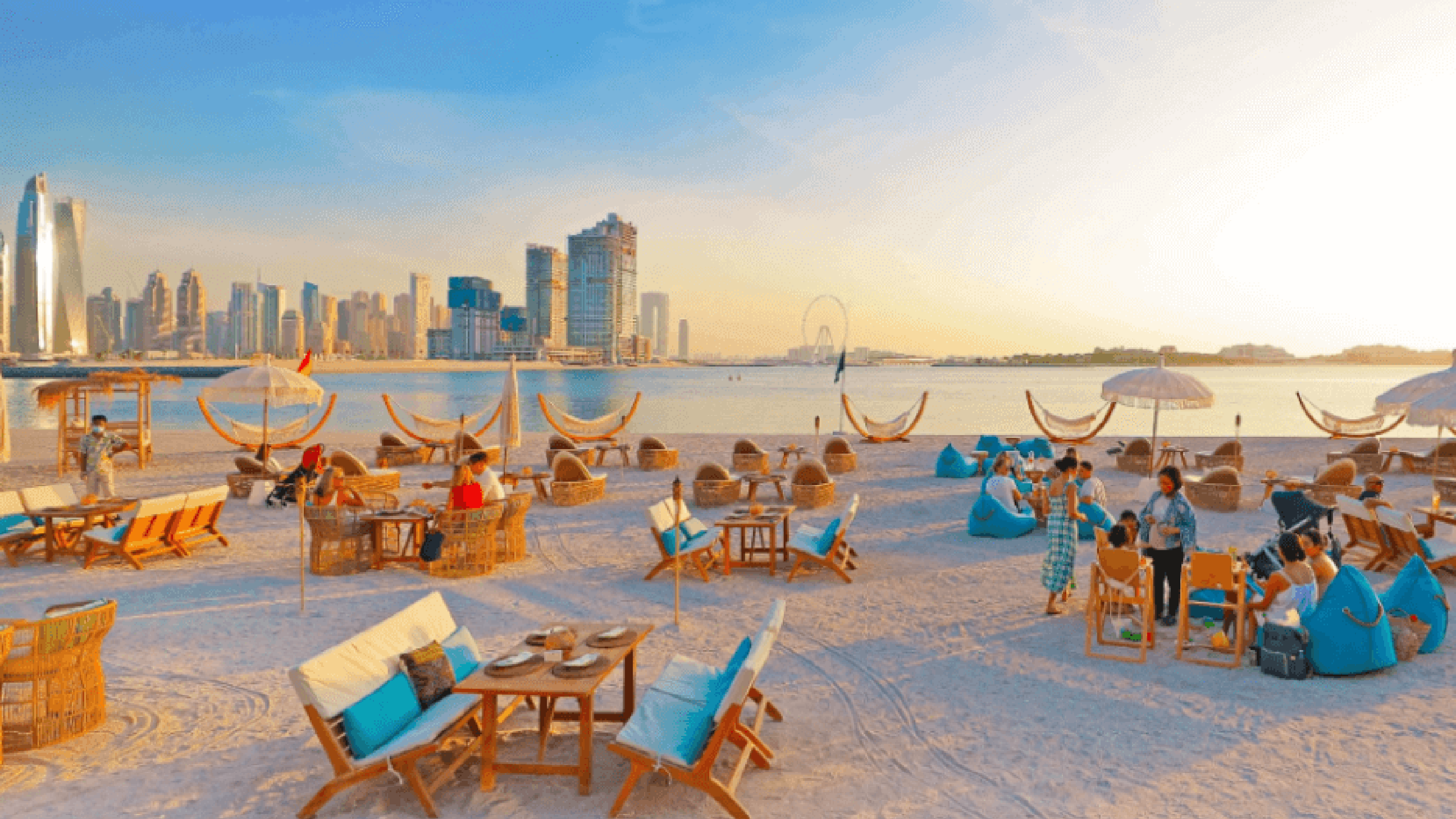 Beachfront Restaurant with Dubai View