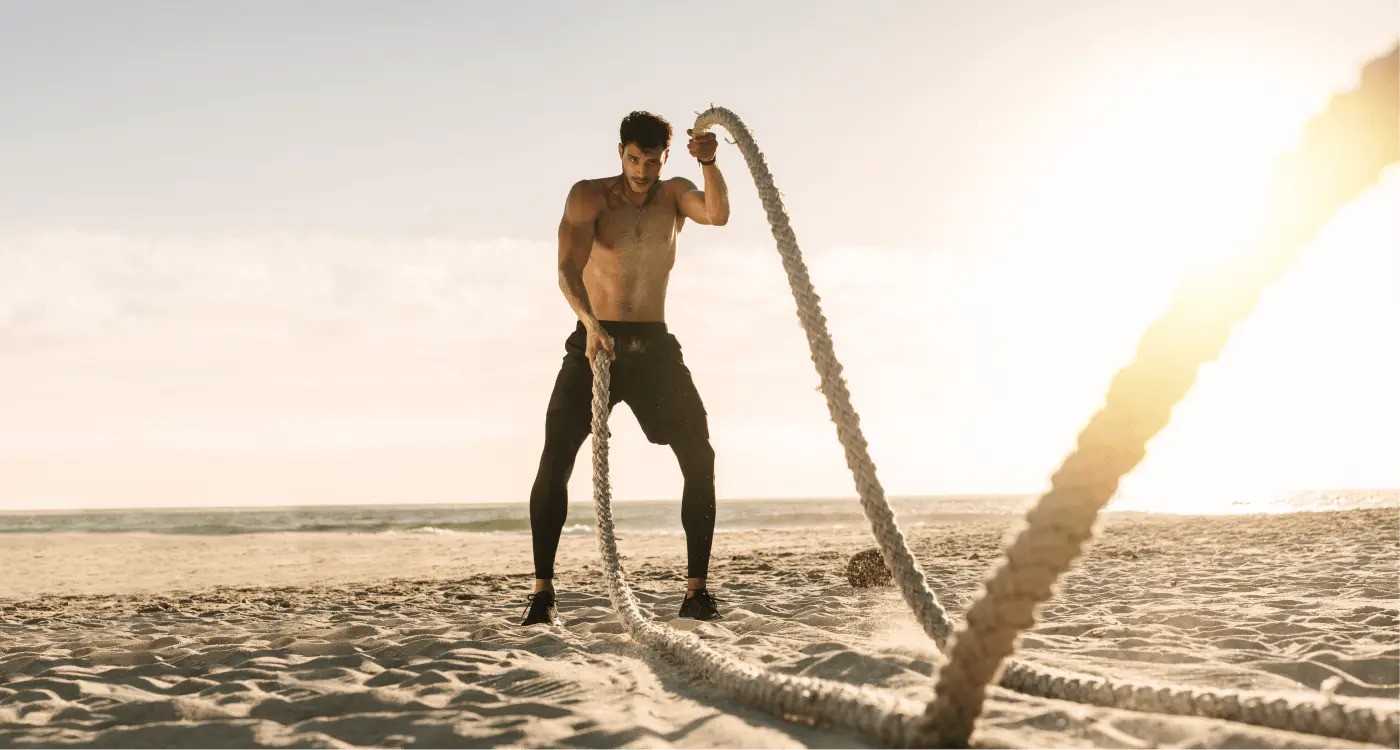 Rope Workout on the Beach