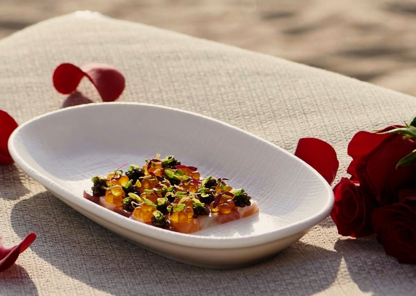 Caviar with Salmon at February 30 Beach Club